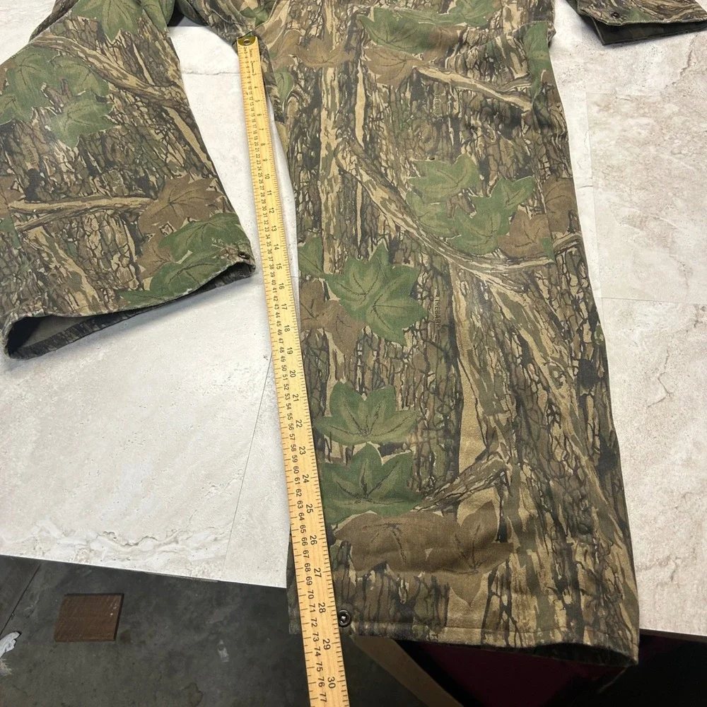 Winchester Trebark Camo Coveralls Mens XL Green Brown Vintage Hunting Jumpsuit